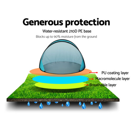 Weisshorn Pop Up Beach Tent Camping Portable Sun Shade Shelter Fishing - Image 7