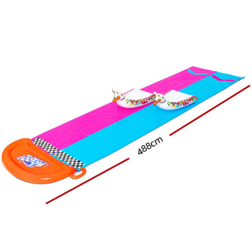 Bestway Water Slide Slip Kids 488cm Dual Slides Splash Pad - Image 3