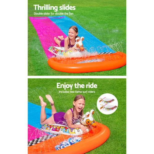Bestway Water Slide Slip Kids 488cm Dual Slides Splash Pad - Image 5