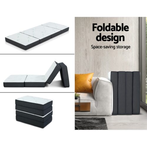 Giselle Bedding Foldable Mattress Folding Foam Sofa Bed Mat Bamboo - Image 6