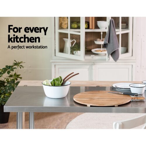 Cefito 1524x610mm Stainless Steel Kitchen Bench 304 - Image 6