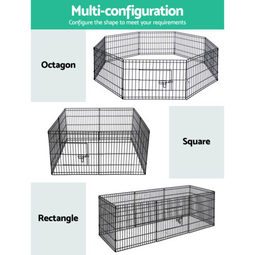 i.Pet 2x24" 8 Panel Dog Playpen Pet Fence Exercise Cage Enclosure Play Pen - Image 5