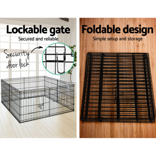 i.Pet 2x24" 8 Panel Dog Playpen Pet Fence Exercise Cage Enclosure Play Pen - Image 6