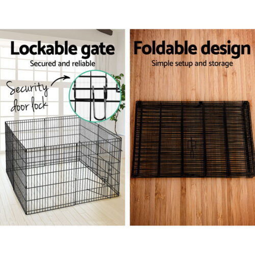 i.Pet 2x30" 8 Panel Dog Playpen Pet Fence Exercise Cage Enclosure Play Pen - Image 6