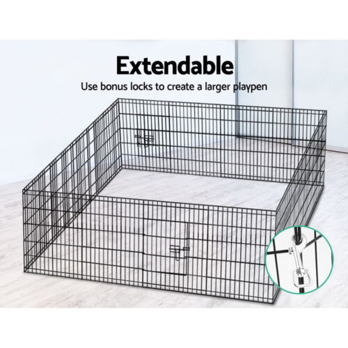i.Pet 2x30" 8 Panel Dog Playpen Pet Fence Exercise Cage Enclosure Play Pen - Image 7