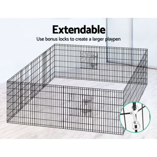 i.Pet 2x36" 8 Panel Dog Playpen Pet Fence Exercise Cage Enclosure Play Pen - Image 7