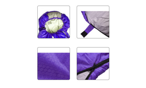 Micro Compact Design Thermal Sleeping Bag Purple - Image 5