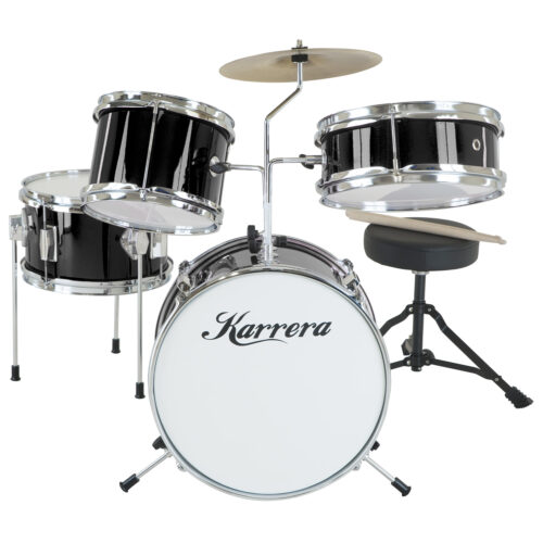 Karrera Childrens 4pc Drum Kit  Black