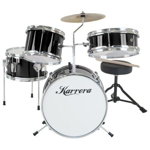 Karrera Childrens 4pc Drum Kit  Black - Image 2