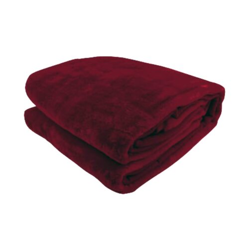 Laura Hill Faux Mink Blanket 800GSM Heavy Double Sided  Red - Image 3