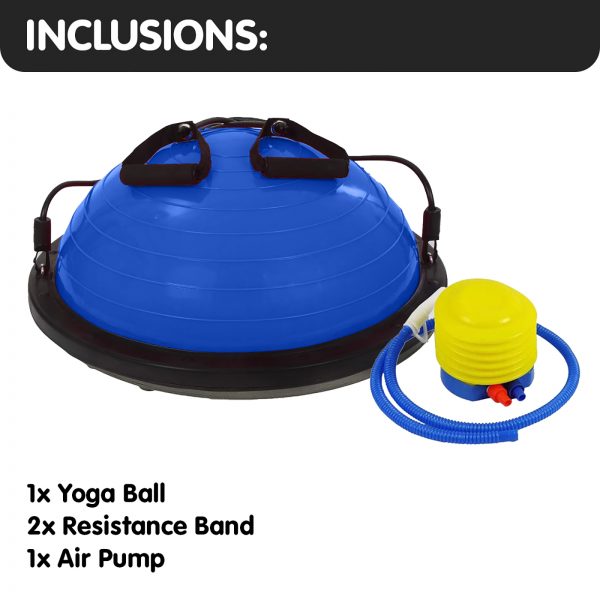 Powertrain Fitness Yoga Ball Home Gym Workout Balance Trainer  Blue - Image 5