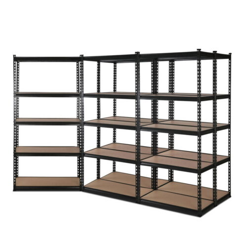 Giantz 5x1.8M Garage Shelving Warehouse Rack Pallet Racking Storage Shelve Black - Image 2