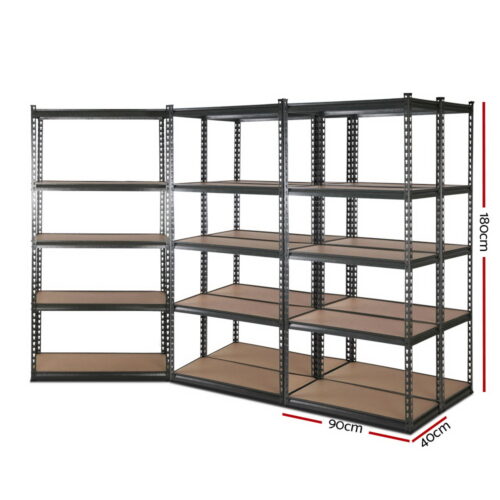 Giantz 5x1.8M Garage Shelving Warehouse Rack Pallet Racking Storage Charcoal - Image 3