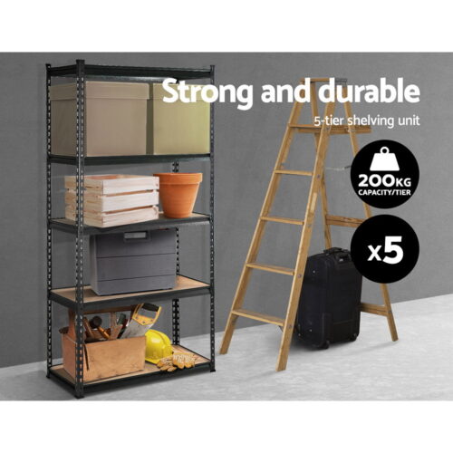 Giantz 5x1.8M Garage Shelving Warehouse Rack Pallet Racking Storage Charcoal - Image 4