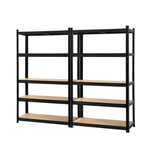 Giantz 2x1.8M Garage Shelving Warehouse Rack Pallet Racking Storage Shelf Black - Image 2