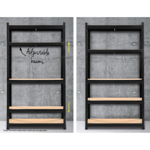 Giantz 3x1.8M Garage Shelving Warehouse Rack Pallet Racking Storage Shelf Black - Image 6