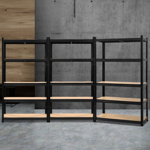 Giantz 3x1.8M Garage Shelving Warehouse Rack Pallet Racking Storage Shelf Black - Image 8