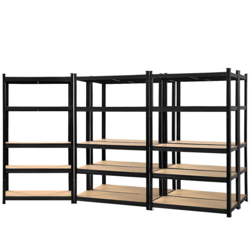 Giantz 5x1.8M Garage Shelving Warehouse Rack Pallet Racking Storage Shelf Black - Image 2
