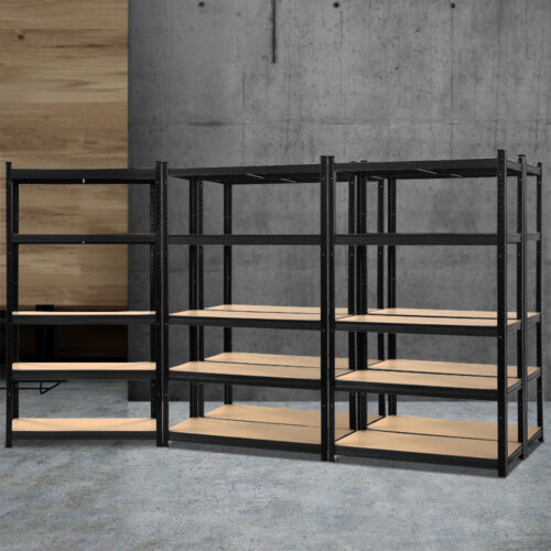 Giantz 5x1.8M Garage Shelving Warehouse Rack Pallet Racking Storage Shelf Black - Image 8