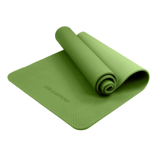 Powertrain TPE Yoga Pilates Exercise Mat 6mm  Green - Image 4
