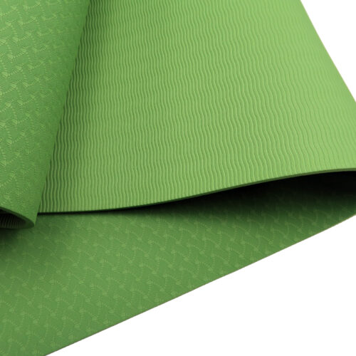 Powertrain TPE Yoga Pilates Exercise Mat 6mm  Green - Image 5