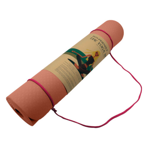Powertrain TPE Yoga Exercise Pilates Mat 6mm  Pink - Image 6