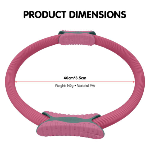 Powertrain Pilates Ring Band Yoga Home Workout Exercise Band  Pink - Image 6