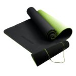 Powertrain TPE Pilates Exercise Yoga Mat 8mm  Black Green