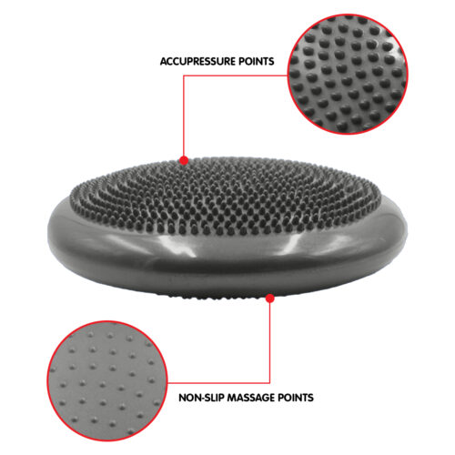 Powertrain Yoga Stability Disc Pilates Balance Trainer Grey - Image 7