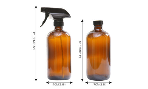 4pcs Amber Glass Spray Bottles Trigger Sprayer 500ml - Image 6