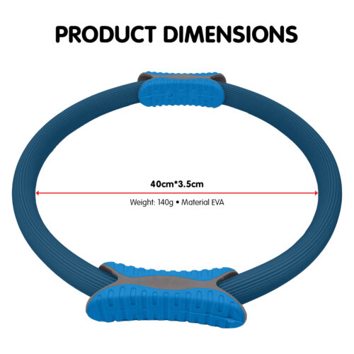Powertrain Pilates Ring Band Yoga Home Workout Exercise Band  Blue - Image 6