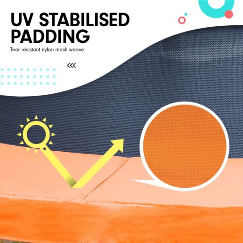Kahuna Trampoline 8 ft with Basketball Set  Orange - Image 6