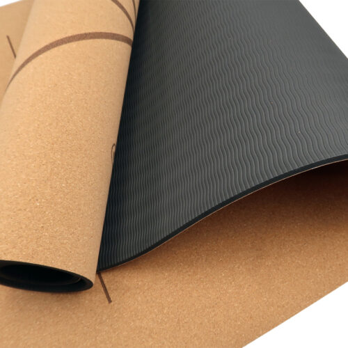 Powertrain Cork Yoga Mat with Carry Straps  Body Line - Image 3