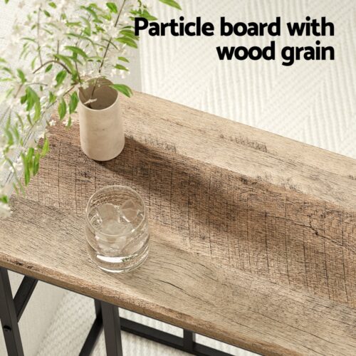 Artiss Coffee Table Side Table Walnut Anika - Image 3