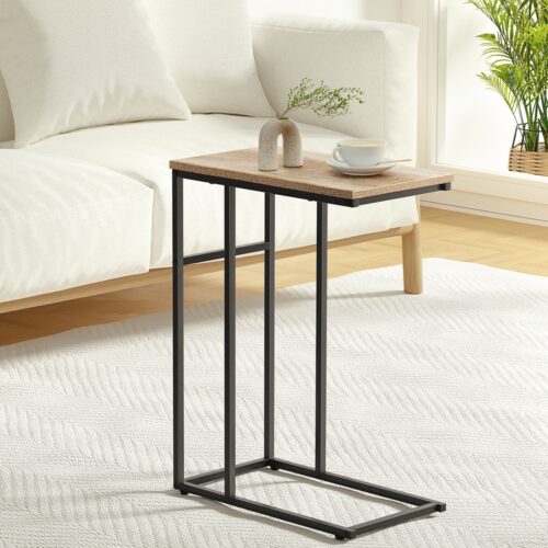 Artiss Coffee Table Side Table Walnut Anika - Image 6