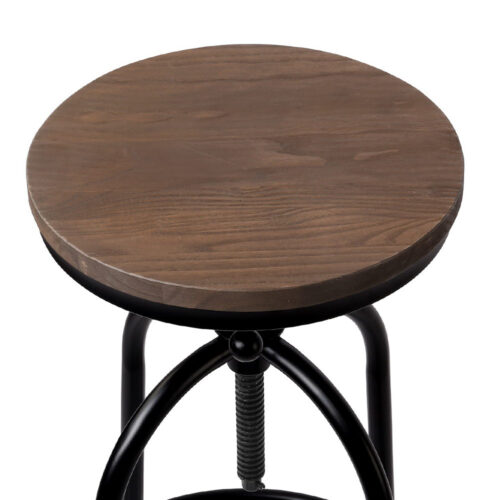 Artiss 2x Bar Stools Adjustable Wood Chairs - Image 5