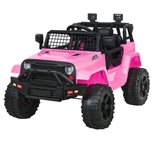 Rigo Kids Electric Ride On Car Jeep Toy Cars Remote 12V Pink - Image 2
