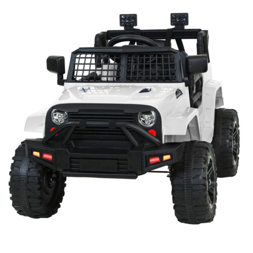 Rigo Kids Electric Ride On Car Jeep Toy Cars Remote 12V White - Image 4