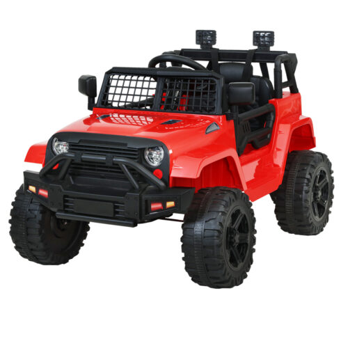 Rigo Kids Electric Ride On Car Jeep Toy Cars Remote 12V Red - Image 2