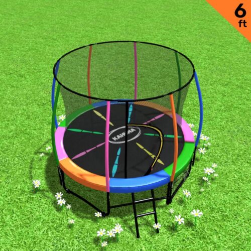 Kahuna 6 ft Trampoline with Rainbow Safety Pad - Image 2