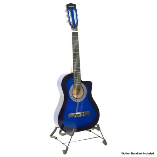 Karrera 38in Cutaway Acoustic Guitar with Carry Bag  Blue Burst