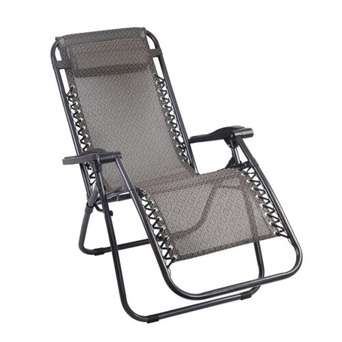 Gardeon Zero Gravity Chair Folding Outdoor Recliner Adjustable Sun Lounge Camping Beige - Image 2