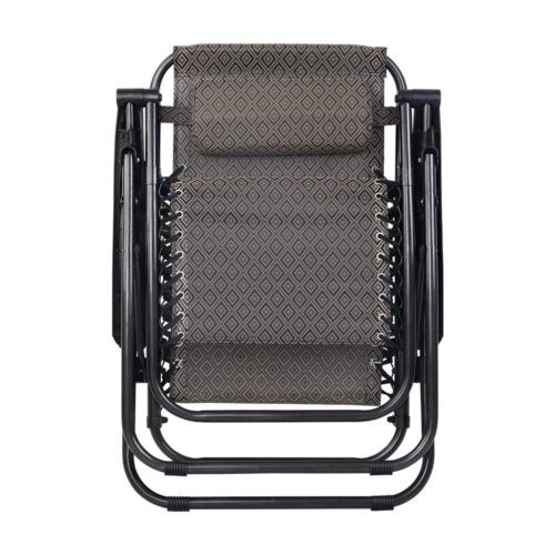 Gardeon Zero Gravity Chair Folding Outdoor Recliner Adjustable Sun Lounge Camping Beige - Image 6
