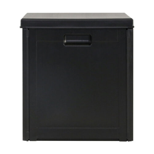 Gardeon Outdoor Storage Box 80L Container Lockable Garden Toy Tool Shed Black - Image 4