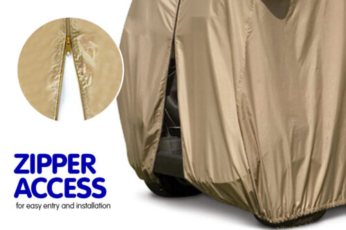 Samson 2-Seater Golf Cart Buggy Waterproof Cover Protector Easy Access Storage - Image 3