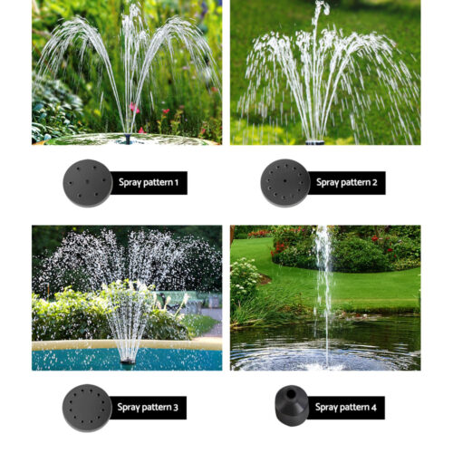 Gardeon Solar Pond Pump Submersible Water Fountain with Battery Kit LED Lights 4.3FT - Image 7