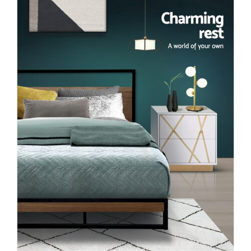 Artiss Bed Frame King Size Metal Bed Frame DANE - Image 7