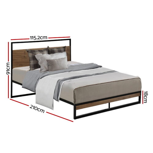 Artiss Bed Frame Metal Bed Frame DANE - King Single - Image 3