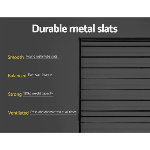 Artiss Bed Frame Metal Bed Frame DANE - King Single - Image 6