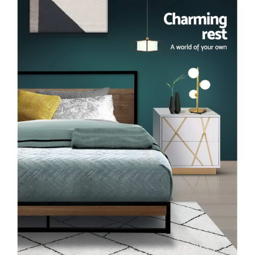 Artiss Bed Frame Metal Bed Frame DANE - King Single - Image 7